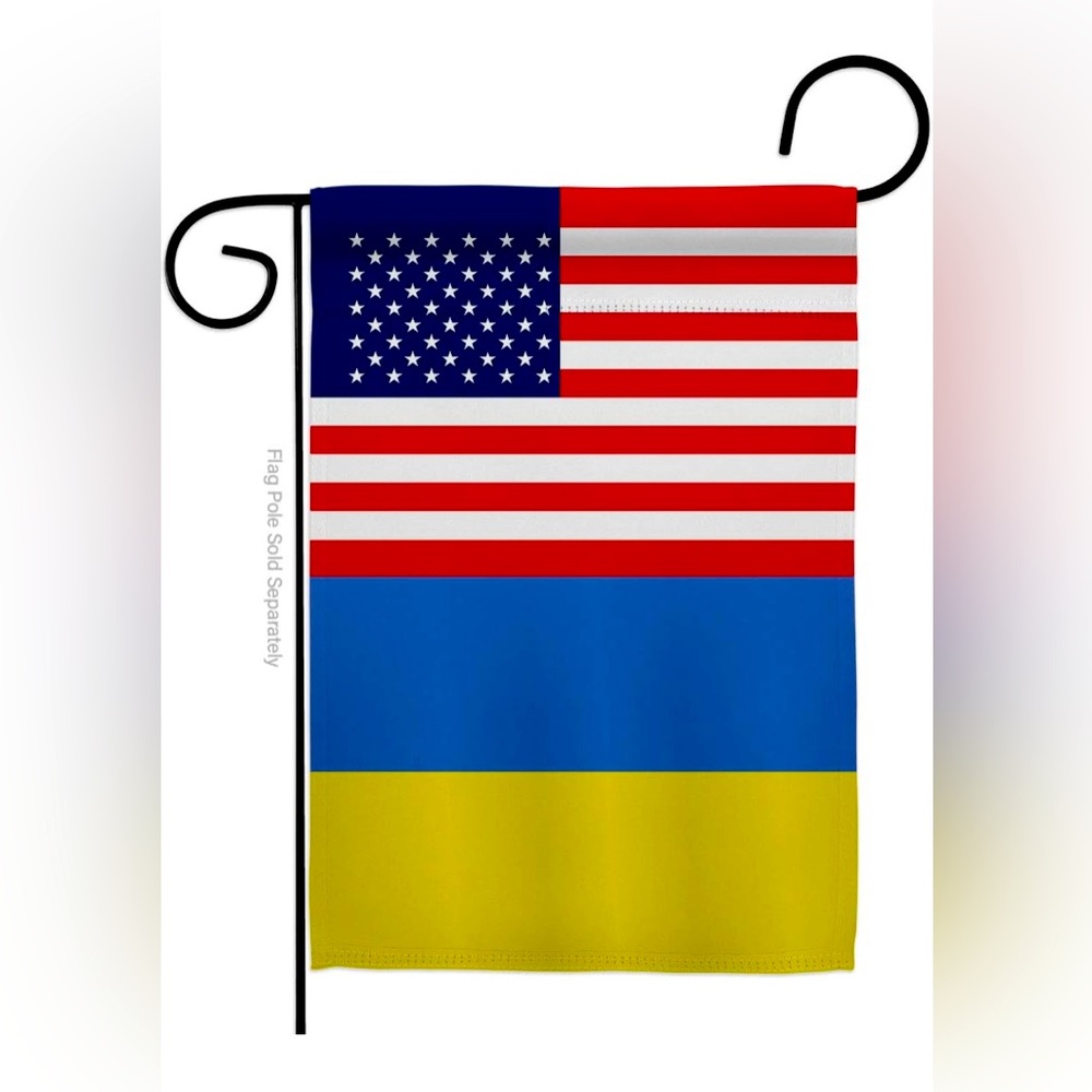 Ukraine US Friendship Garden Flag (18 X 13”)
